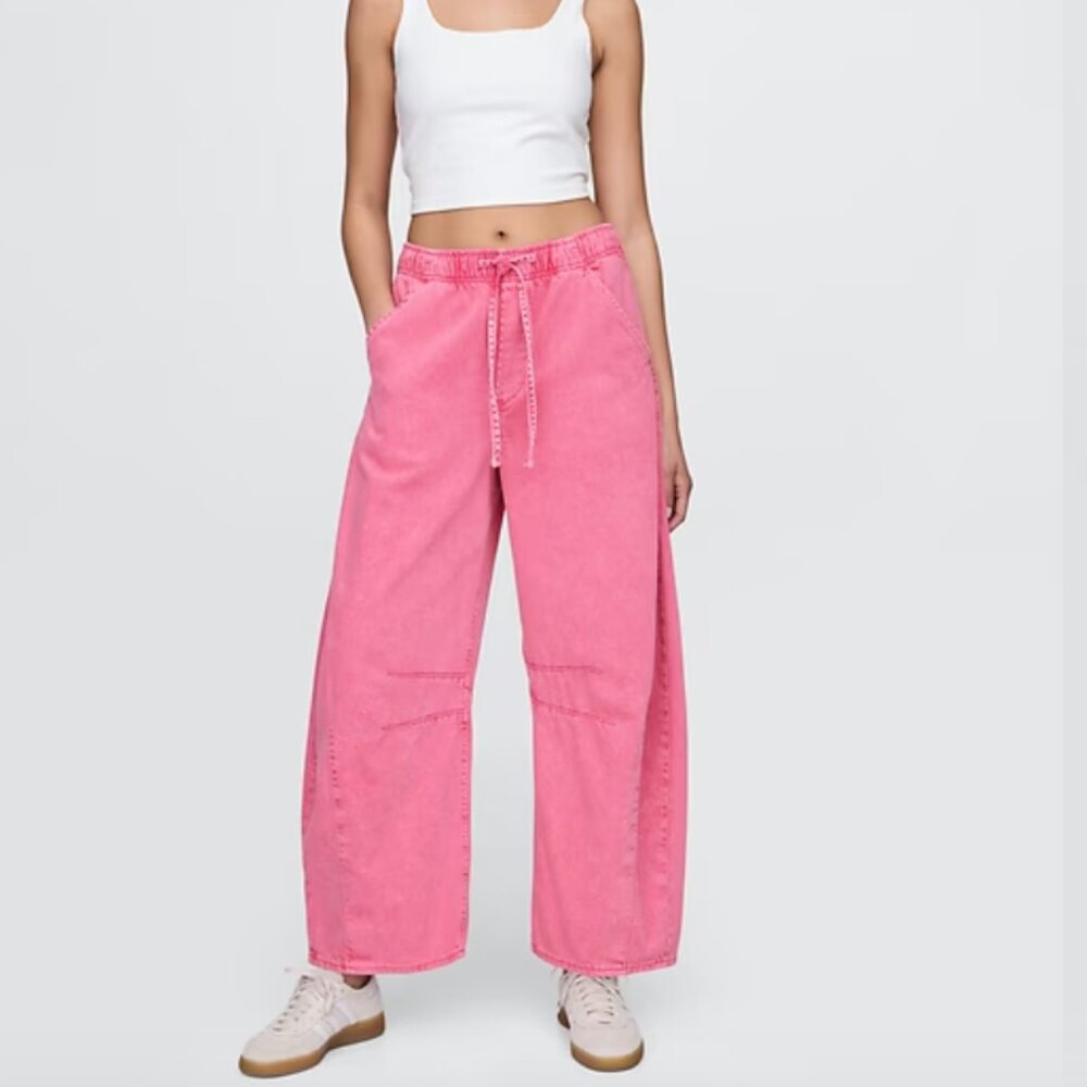 Gap Pink Mid Rise UltraSoft Easy Horseshoe Jeans